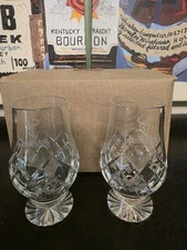 New Glencairn Cut Crystal Glennfiddich Scotch Whisky Tasting Glass Set Of 2