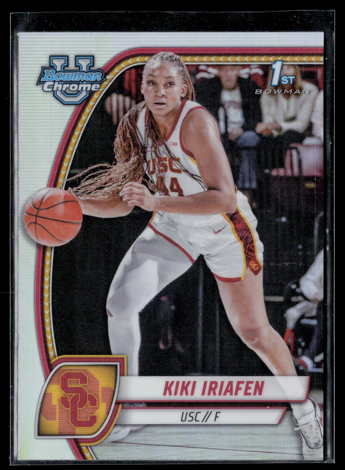 Kiki Iriafen 2024-25 Bowman University Chrome Refractor #47 USC Trojans