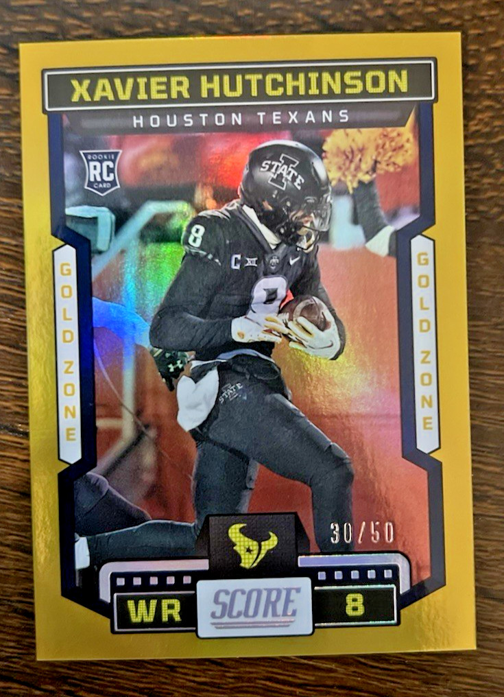 Xavier Hutchinson Panini Score #356 Autograph-Gold Zone