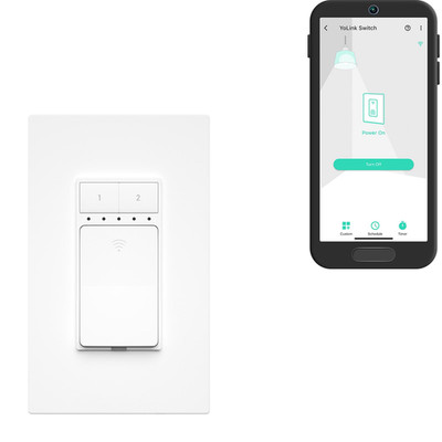 Wall Switch Yolink 1/4 Mile Super Long Range Smart Light Switch Single Pole 10A