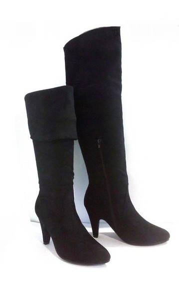 Women Spot On Over-the-Knee Boots Black 37
