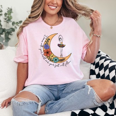 Tanz mit deinem Herzen und Damen ringgesponnenes T-Shirt Ballett Tanzen Geschenk für sie