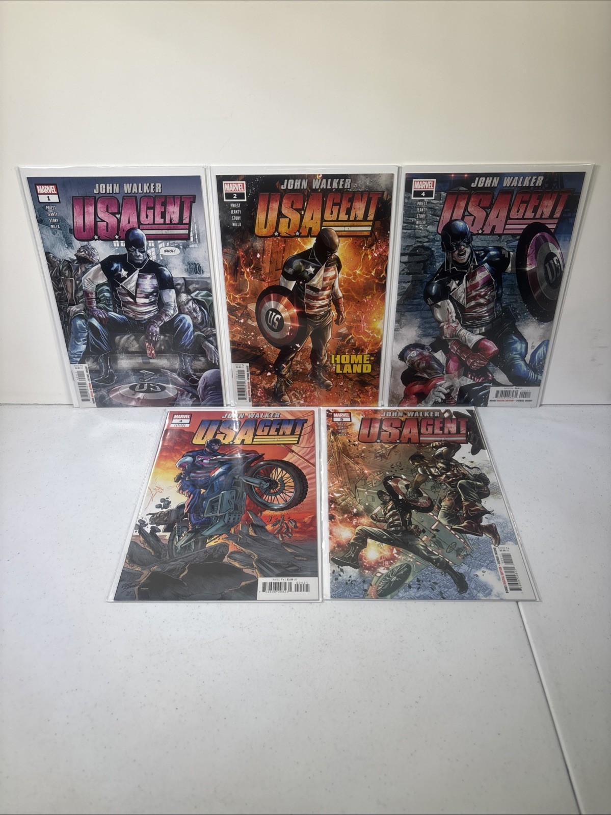 MARVEL COMICS JOHN WALKER EE. UU. LOTE DE AGENTES! EDICIONES 1.2.4.4.5.5.