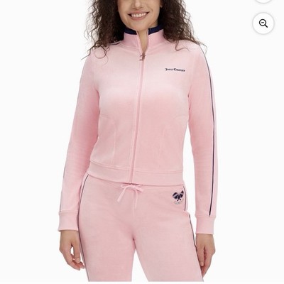 Juicy Couture Women's Pink Velour Pickleball JACKET Size L NWT
