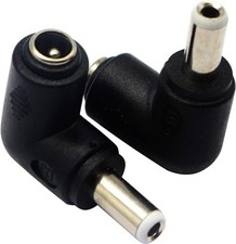Dc 5.5x2.5mm Male 90 Degree Angle To Dc5.5x2.1mm Female Adapter 5 Volt Dc Barrel