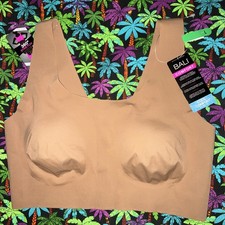 NWT Bali Comfort Revolution EasyLite Wireless Bra Cinnamon Butter Bra Sz LARGE