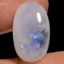100 Natural Rainbow Moonstone Oval Cabochon Gemstone 18.5 Ct 23X13X6 mm X-25534