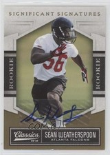 2010 Classics Rookie Significant Signatures Gold /499 Sean Weatherspoon Auto 1k5
