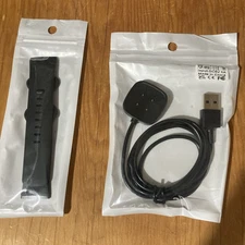 For Fitbit Sense 2 Watch Wireless USB Charging Dock Charger & size Large Band