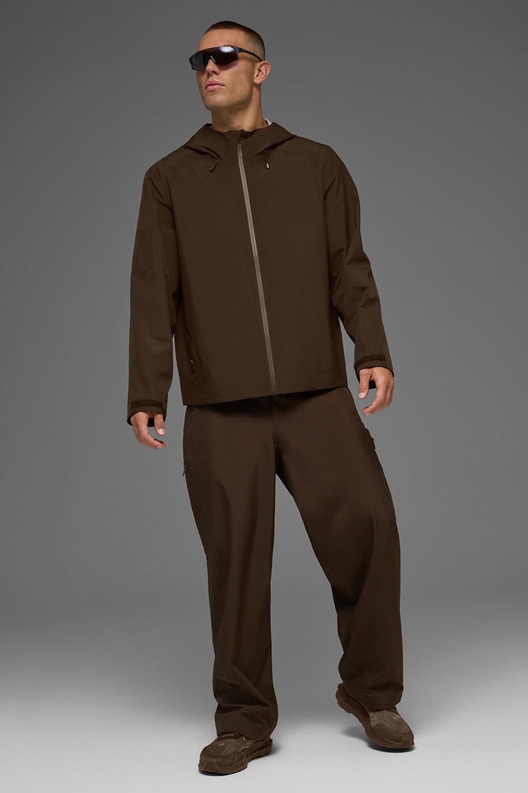 New Alo Alpha Shell Jacket Espresso Brown Size Large + Pants Size