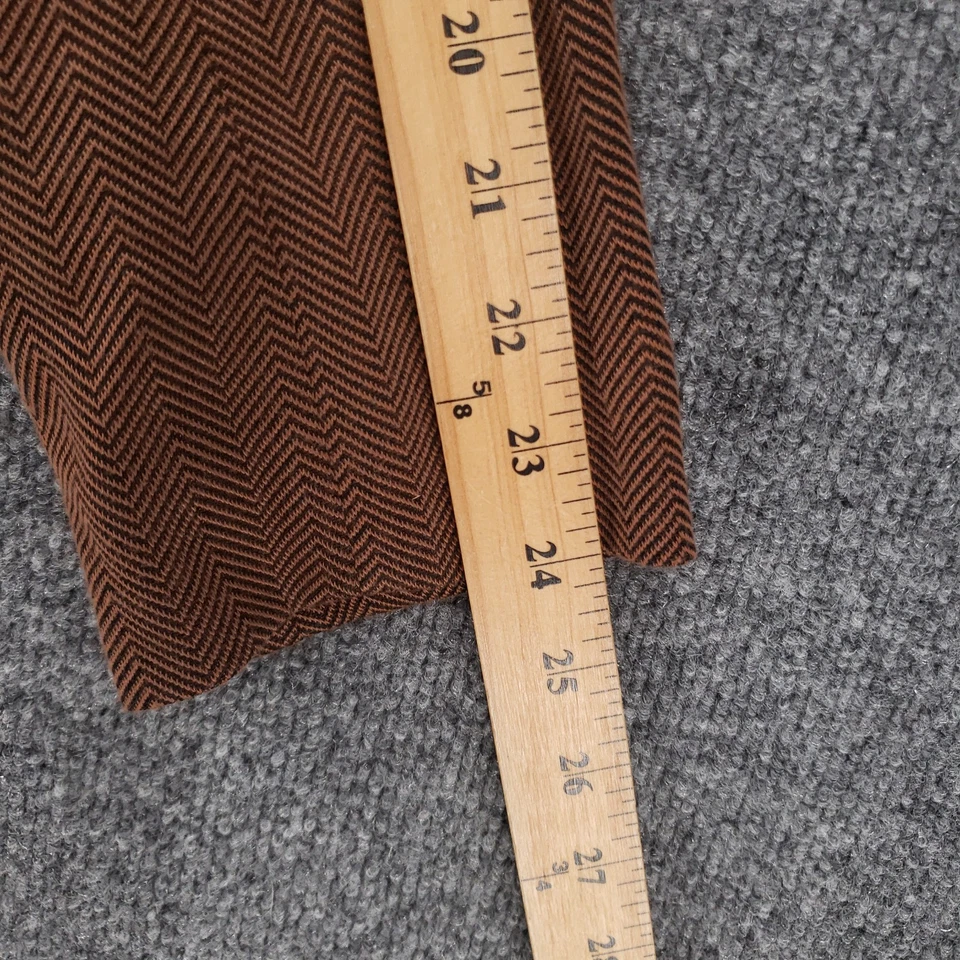 NUEVO Blazer Jones New York Mujer 10 Marrón Elastizado Chevron Chaqueta Cuello en V Forrado Foto 4 de 4