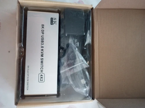 8k Dp Usb3.0 Kvm Switch 4x2 Audio Converter Audio Video Processor