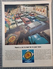 1964 OK Used Cars Chevrolet Print Ad - Used Auto Lot "OK" Detroit Michigan GM