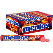 Mentos Candy, Mint Chewy Roll, Cinnamon, Non-melting, Party, 1.32 Oz(p
