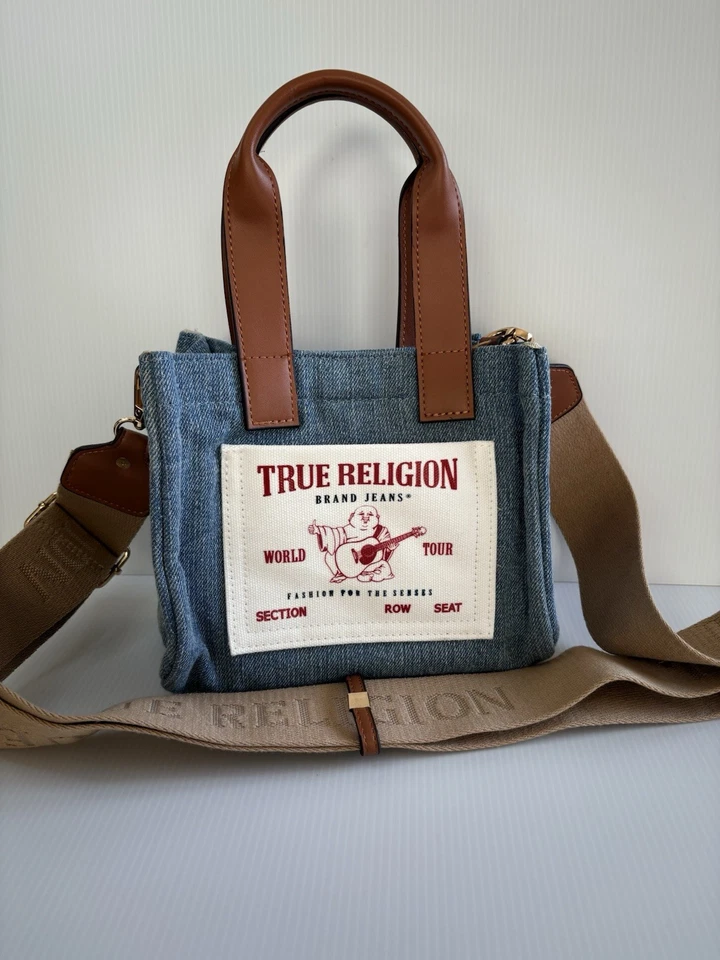 True Religion Denim Bandolera Mini Bolso de Mano Bolso de Hombro Correa Ajustable Nuevo sin Etiquetas Foto 2 de 4