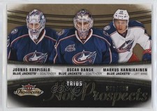 2015 Fleer Showcase Hot Prospects Trios 560/599 Joonas Korpisalo Oscar Dansk 1k9