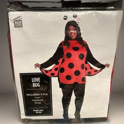 Love Bug Ladybug Halloween Costume Size XXL 18/20 Red & Black Brand NEW