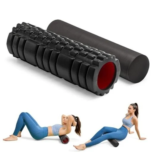 Foam Roller High Density Foam Roller Set for Deep Tissue Black-18"(2 in 1)
Opens in a new window or