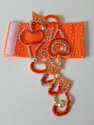 Pony Cone with Stoned Applique Dance Accessories Freestyle Dancewear Orange 2