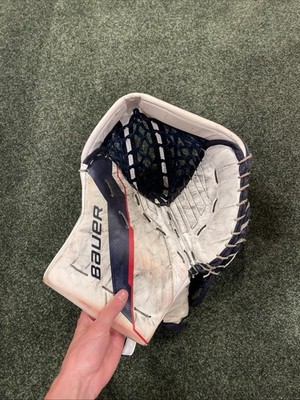 Bauer Supreme S190 Goalie Catcher Glove Left Hand S White/Blue Lace