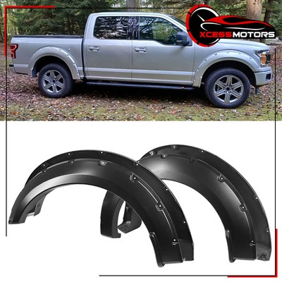 Fits 18-19 Ford F150 Offroad Pocket Style Wheel Fender Flares Protector PP 4PCS