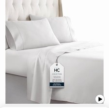 Hotel Collection Luxury Platinum 1800 Series Bed Sheets, White, King