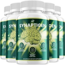 (5 Pack) Synaptigen Supplement Capsules – Synaptigen Natural Blend for Memory