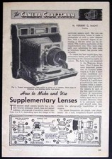   How to Make and Use Supplementary Lenses  1949 article Camera Optics INFO