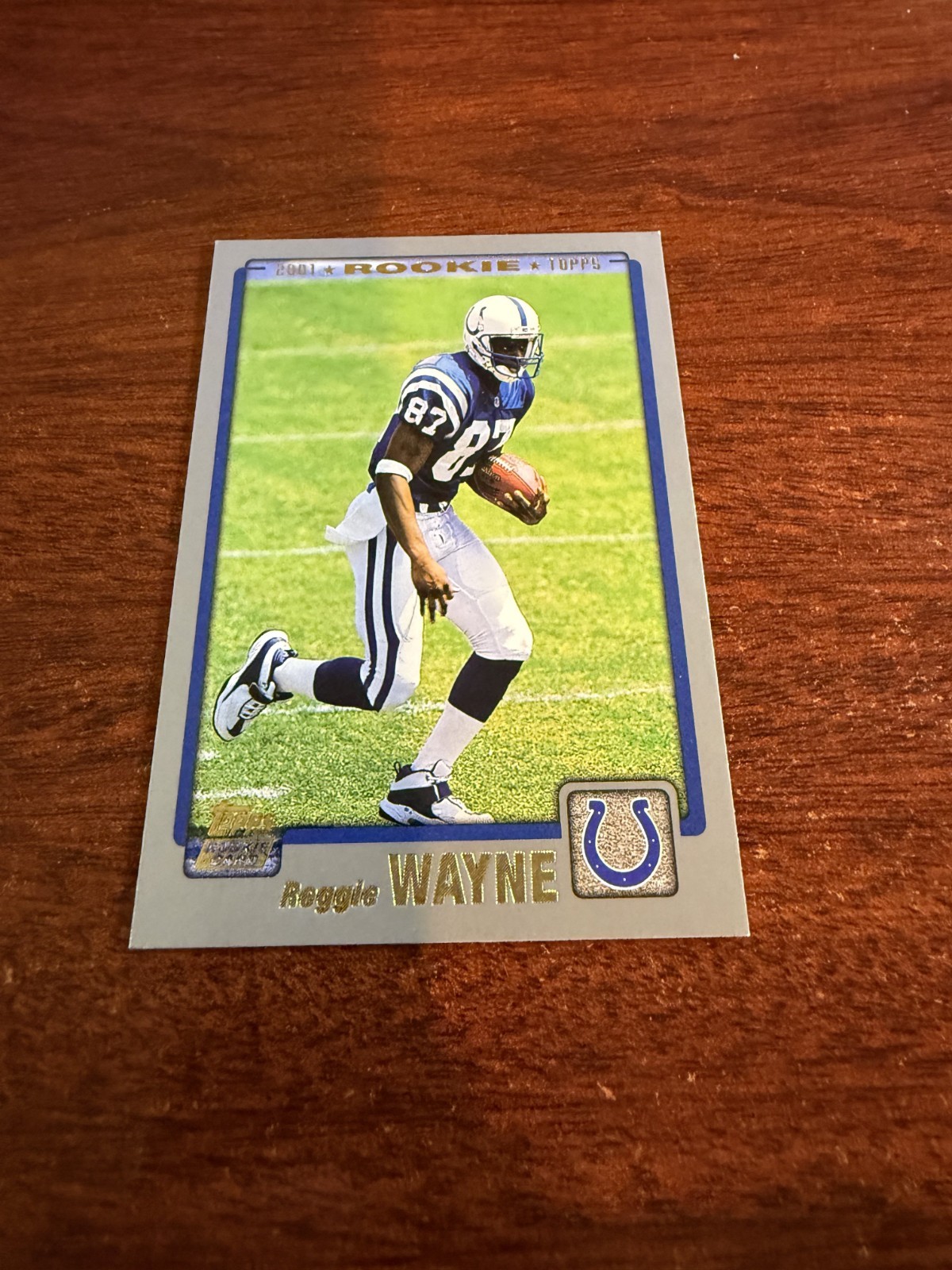 2001 Topps #344 Reggie Wayne Rookie Card. EX