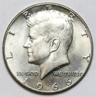 1966 50c Kennedy 40% Silver Half Dollar Uncirculated - RAW - Great Luster