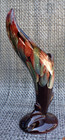 DRYDEN BIRD OF PARADISE BUD VASE FANTASTIC COLORS ARKANSAS POTTERY WITH LABEL — photo 9