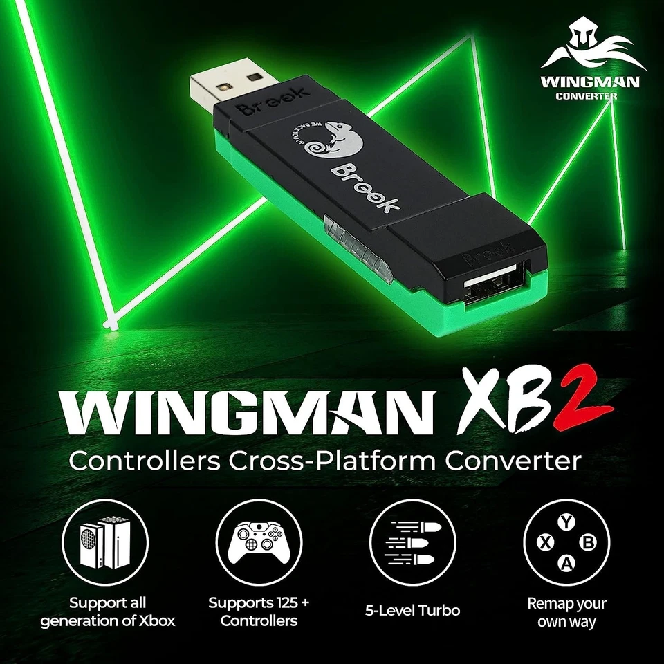 Brook Wingman XB 2 Converter - Adattatore Controller Wireless Xbox PC Remap Turbo - Immagine 2 di 4