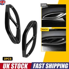 Exhaust Muffler Tips Tail Pipe Cover Trim For Mercedes Benz GLC C E-Class Black