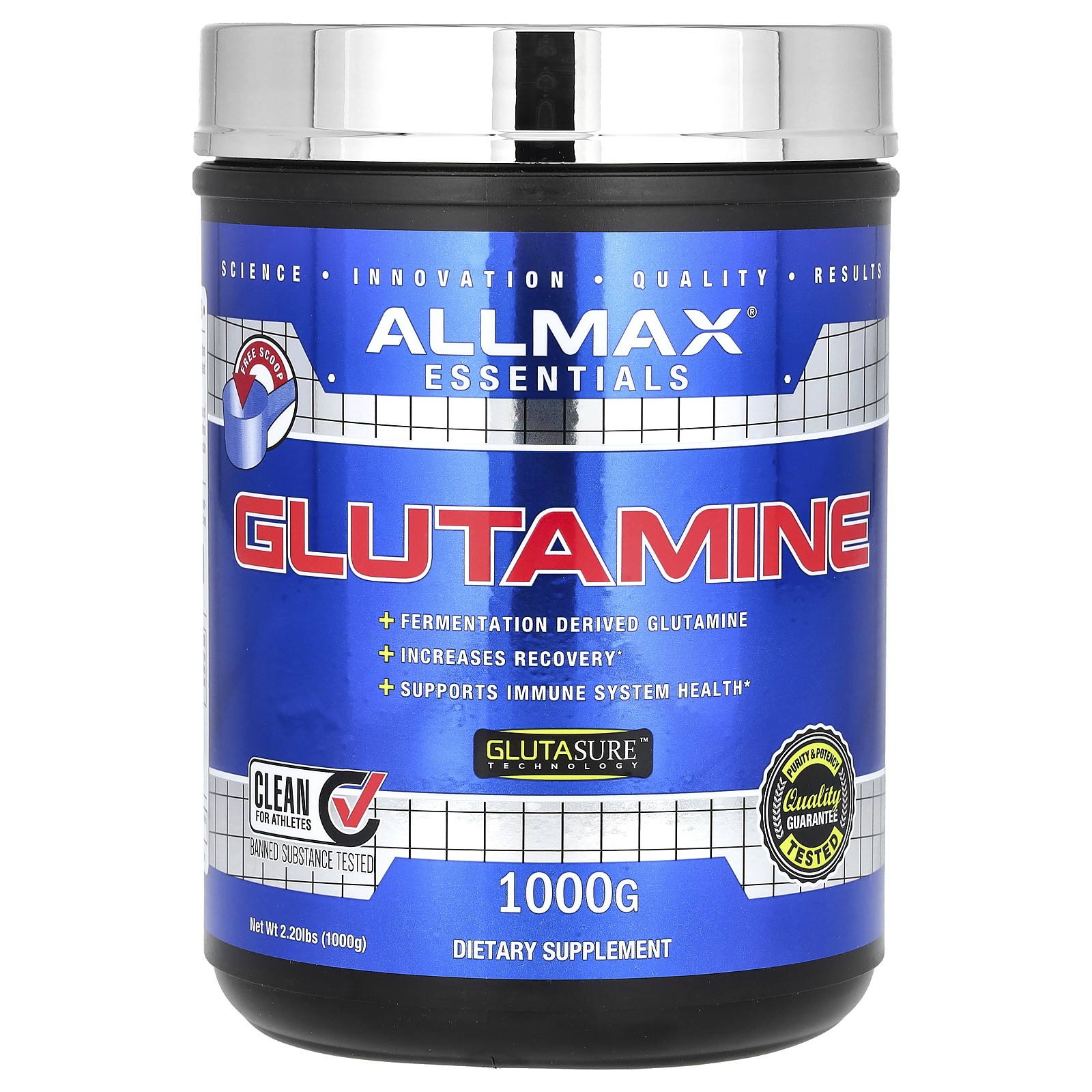 Essentials Glutamine 22 lbs 1000 g 10190₽