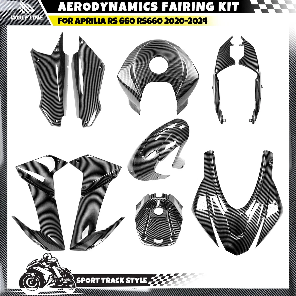 Estilo De Carreras Para Tu RS 660: Cubiertas Laterales De Carbono (ABS) Para Aprilia 2020-2022