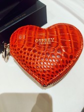 Osprey Red Heart-shaped Leather Coin Purse BNWT LOVE! WEDDING! VALENTINE'S DAY!