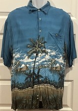 Men  s Campia Moda Hawaiian Shirt - Palm Tree Print - Button Up - Size XL