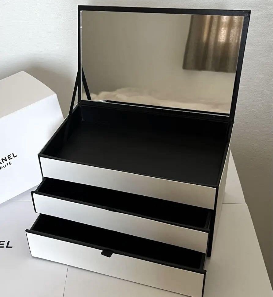 CHANEL BEAUTE Beauty Makeup Jewelry Drawer Storage Box With