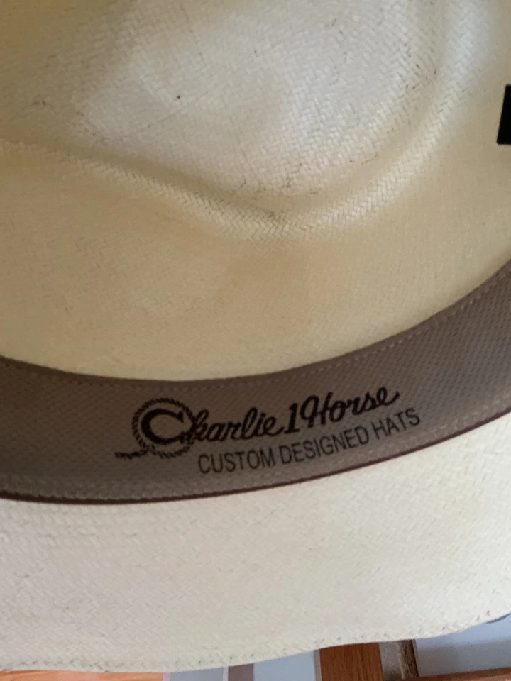 Charlie 1 Horse Womens Straw Western Cowboy Hat Size  7 3/8 Premier - Image 4 of 4