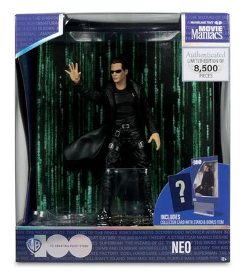 McFarlane Toys 2024 Movie Maniacs Neo Matrix WB Celebrating 100 Years 7  Figure