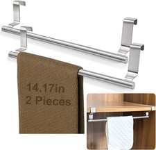 Kitchen Towel Holder 2 Pack Over The Door Towel Rack Over Cabinet Door Towel