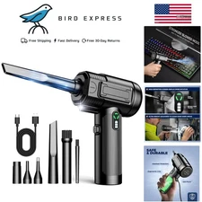 Electric Air Duster 100000RPM Cordless with LED Light and Multiple Nozzles