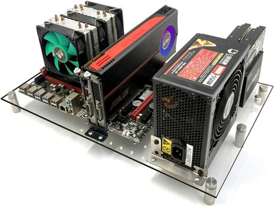 Open PC Case Test Bench DIY Acrylic Computer Chassis Rack Gaming Support Motherb