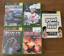 6 Original Xbox Games Grand Theft Auto Double Pack, Ninja Gaiden, Forza NHL Hitz