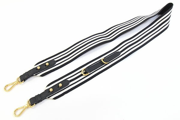 Prada Shoulder Strap for Canapa Black White Canvas Used Replacement Strap Should thumbnail 2