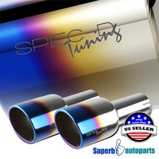 2.5 Inlet 4.125 Slant Titanium Burnt Stainless Steel Exhaust Muffler Tip