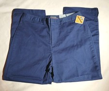 Dockers Capri Pants Women Sz 8 Navy Khaki Stretch Waist NWT