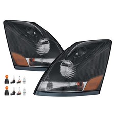 For Volvo Vnl Vnx 2004-2017 Black Led Headlight Assembly Pairleftright Side