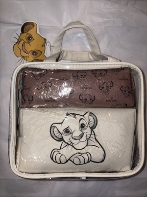 Primark Disney The Lion King Simba 3 Piece Toiletry Makeup Travel Bag Set NEW