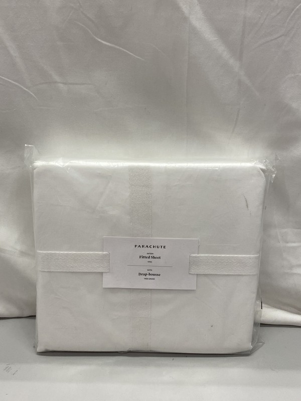 Parachute Fitted Sateen King Sheet - White